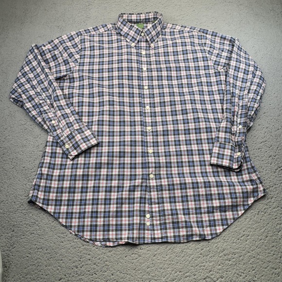 Sid Mashburn Other - Sid Mashburn Shirt Mens Extra Large Blue Red Plaid Pocket Casual Academia Preppy